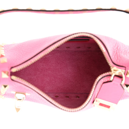 Valentino Garavani Pebbled Calfskin Small Rockstud Flip Lock Shoulder Bag Dawn Pink 5 of 7