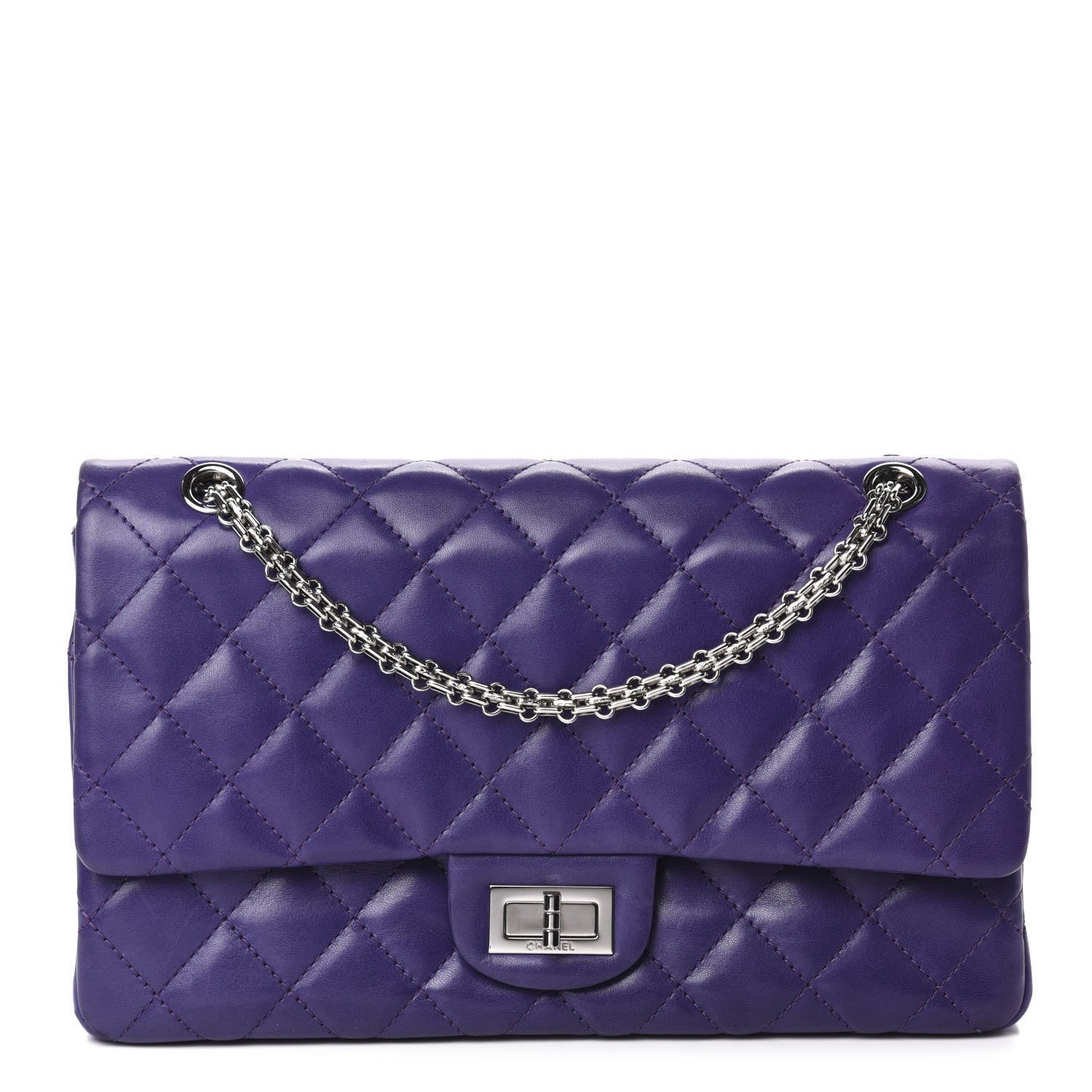 Chanel Lambskin 2.55 Reissue 227 Flap Purple 1 of 12