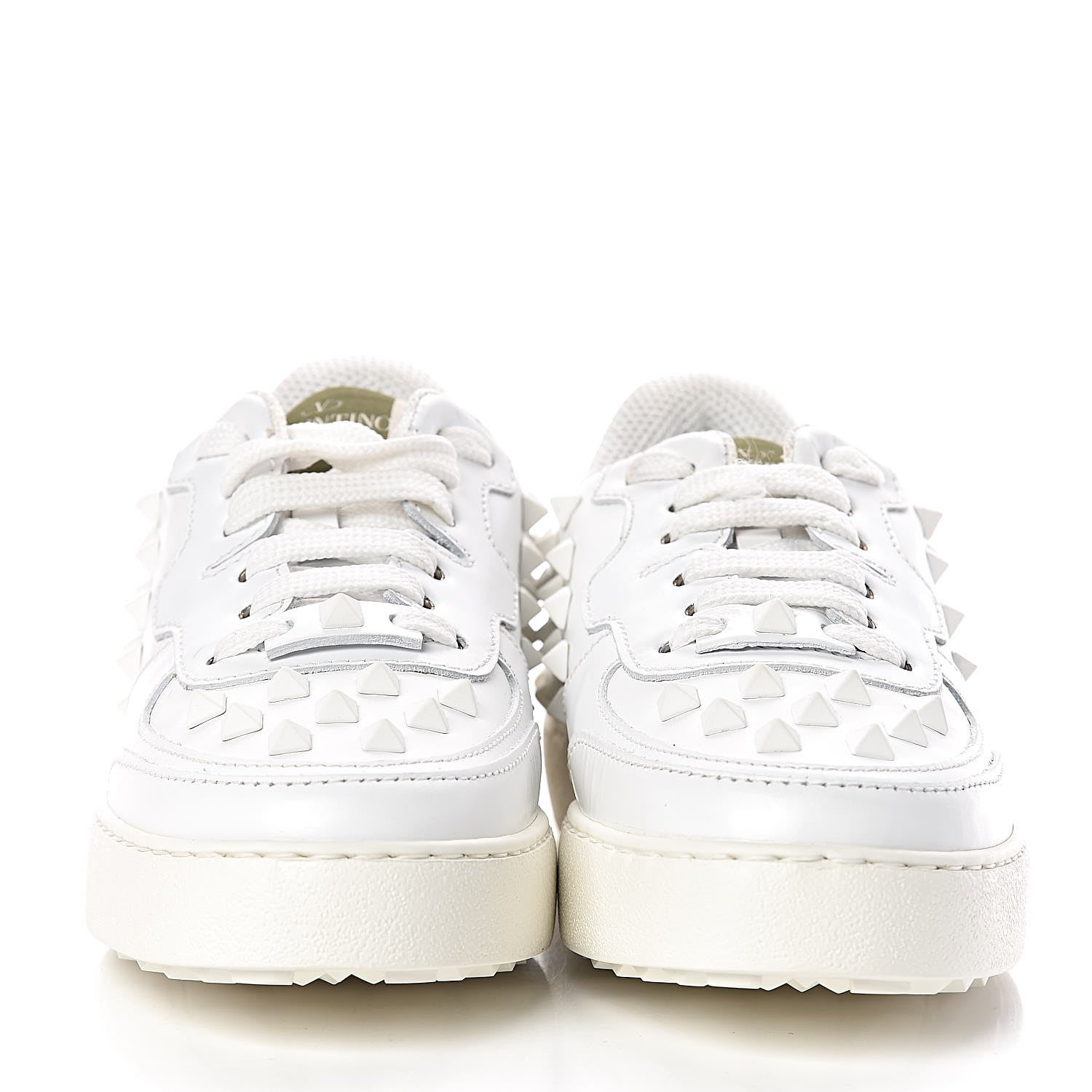Valentino Garavani Calfskin Rock Be Low Top Sneakers 36 White 2 of 11