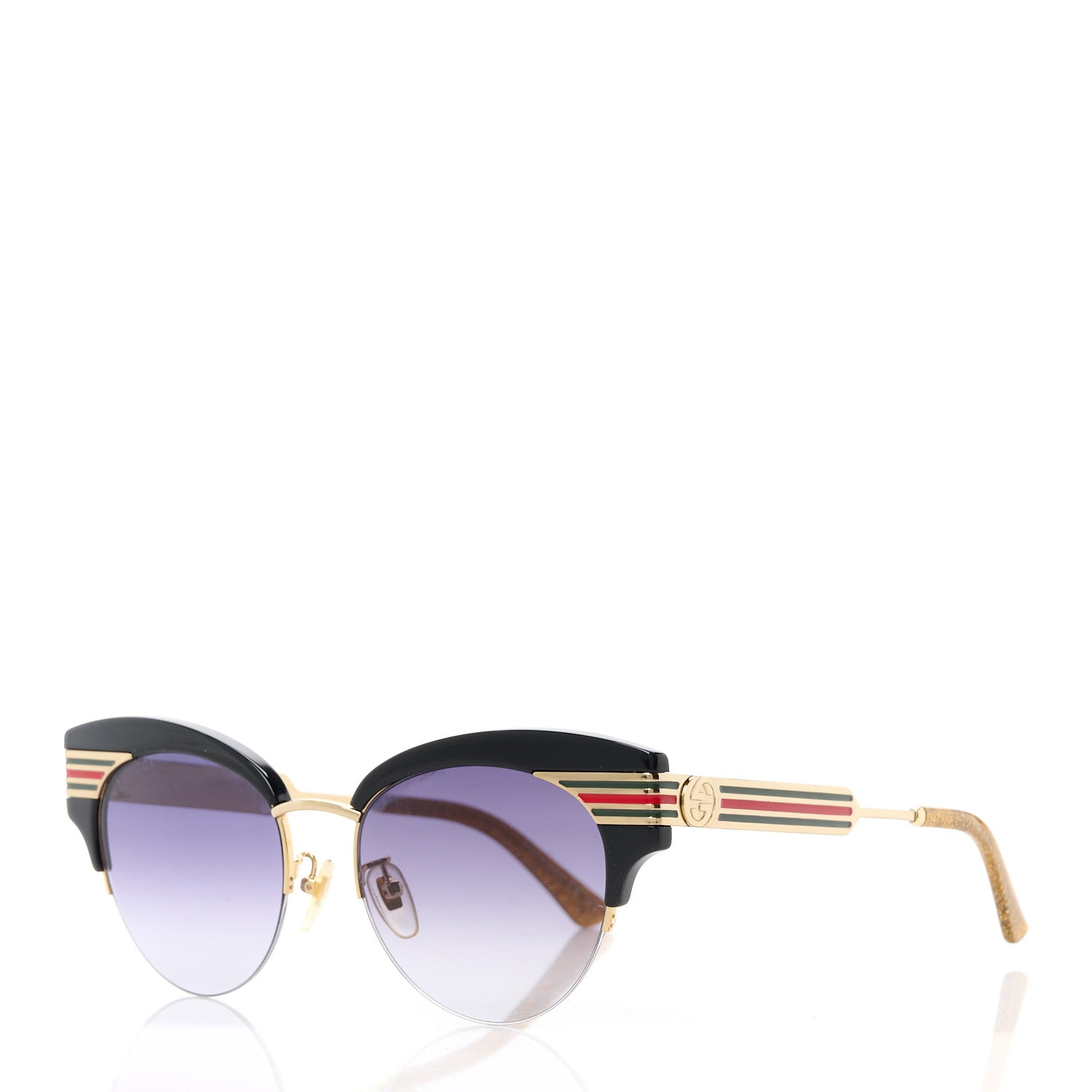 Gucci Glitter Cat Eye Sunglasses GG0283S Black 1 of 8