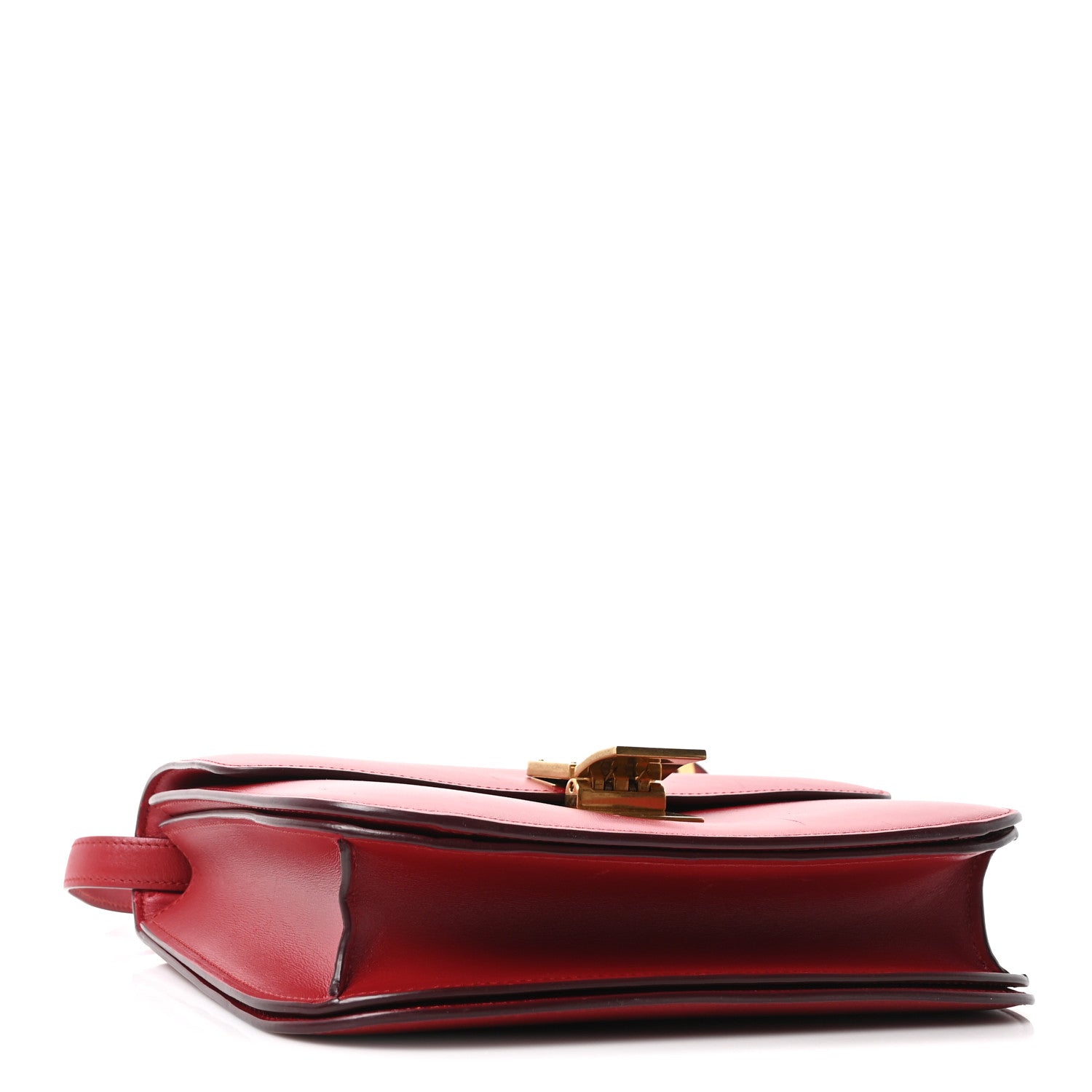 Celine Box Calfskin Medium Classic Box Flap Bag Red 4 of 10