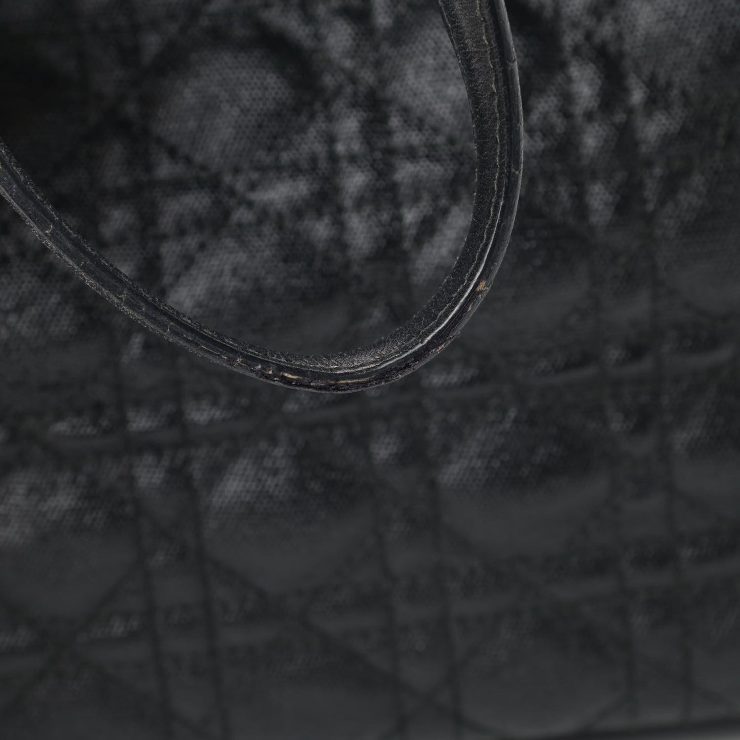 Coated Canvas Cannage Small Panarea Tote Black