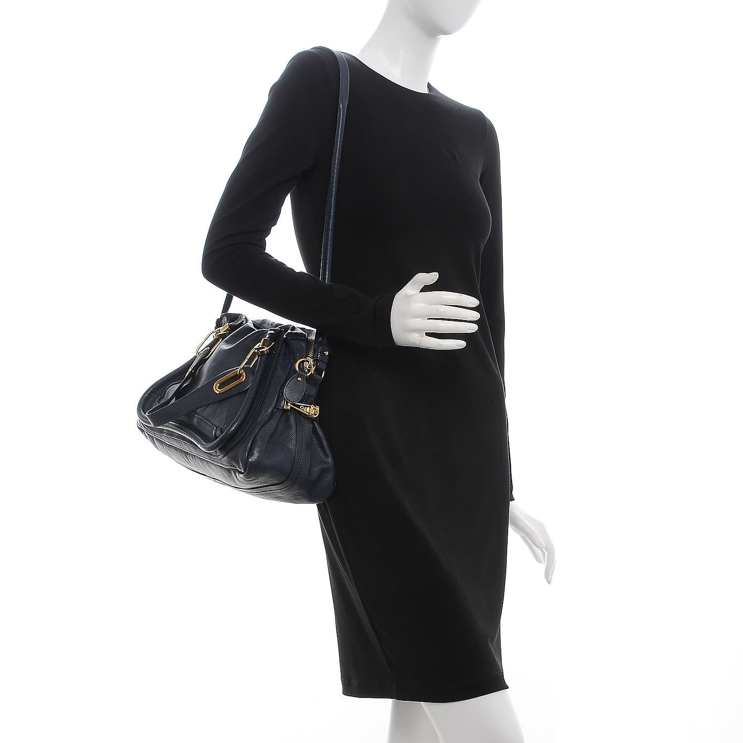 Chloe Calfskin Medium Paraty Navy 2 of 17