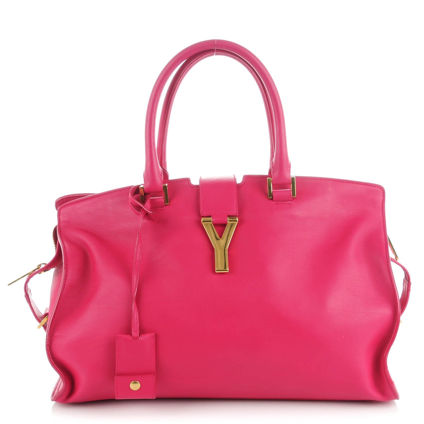 Calfskin Medium Classic Y Cabas Fuchsia