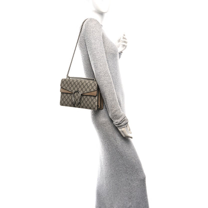 Gucci GG Supreme Monogram Small Dionysus Shoulder Bag Taupe 2 of 11