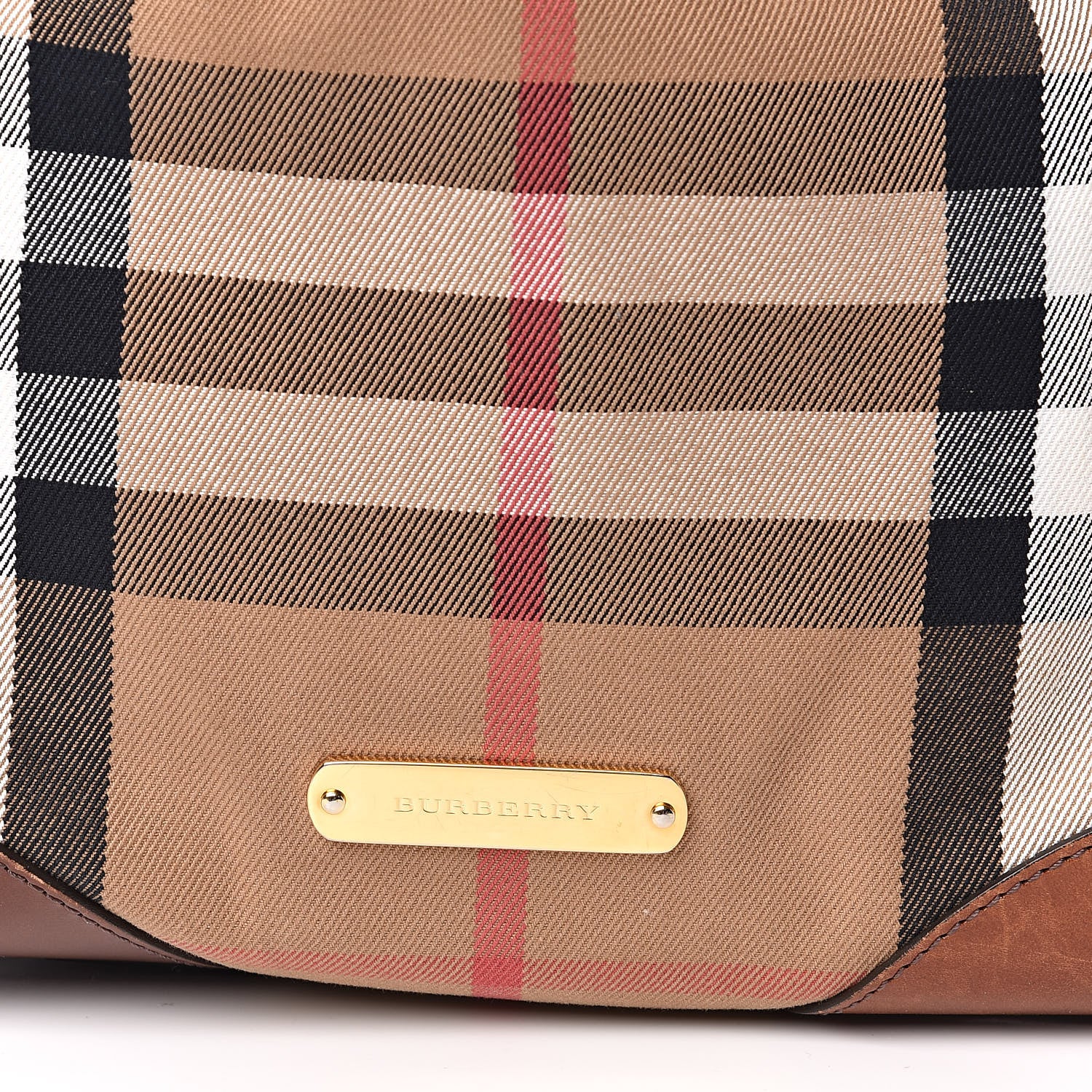 Burberry House Check Small Canterbury Tote Dark Tan 15 of 15
