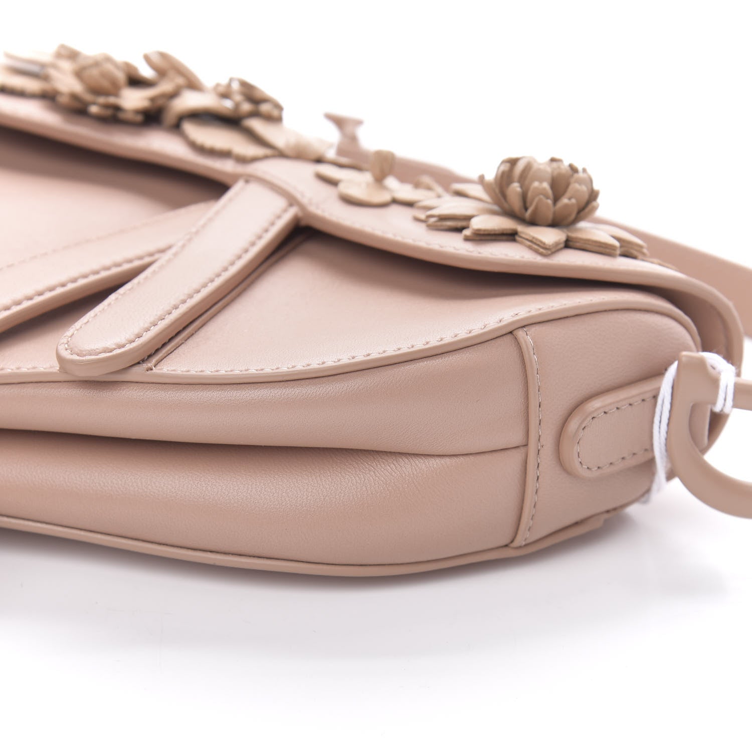 Christian Dior Calfskin Mini 3D Floral Saddle Bag Fard 9 of 10