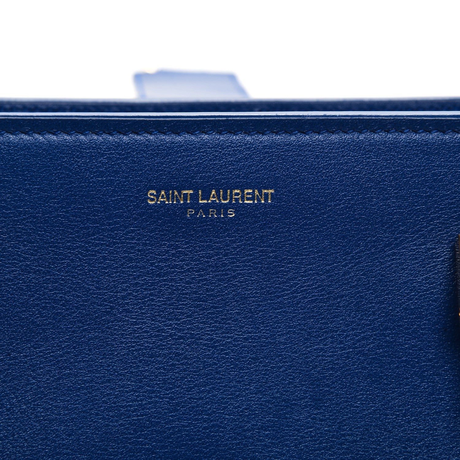 Saint Laurent Calfskin Small Monogram Cabas Blue Majorelle 5 of 7