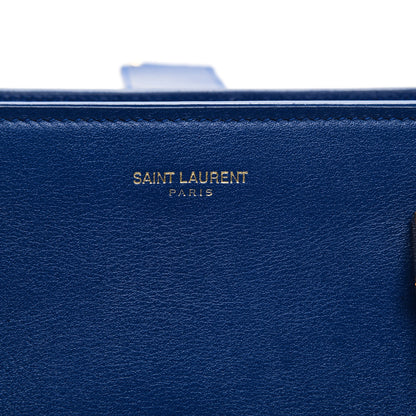 Saint Laurent Calfskin Small Monogram Cabas Blue Majorelle 5 of 7