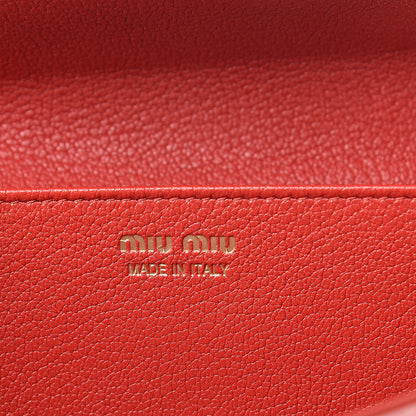 Miu Miu Goatskin Madras Love Envelope Wallet Rosa 6 of 8