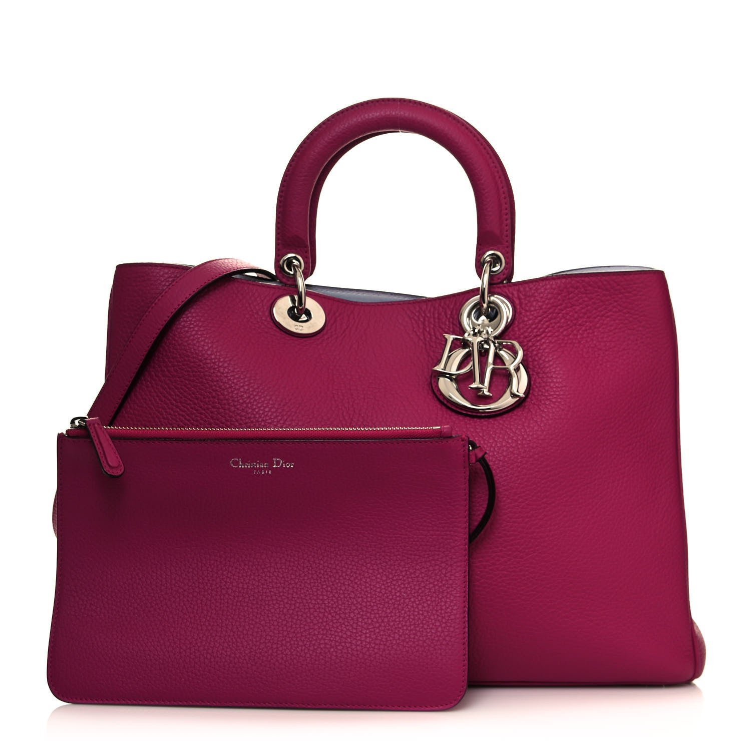Christian Dior Bullcalf Large Diorissimo Bag Toxic Purple 1 of 12