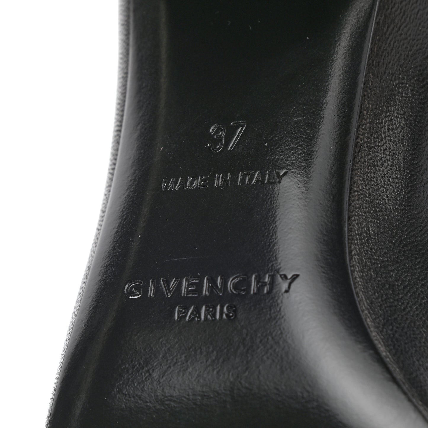 Calfskin Snakeskin Embossed ID Scrunch Bootie 37 Black