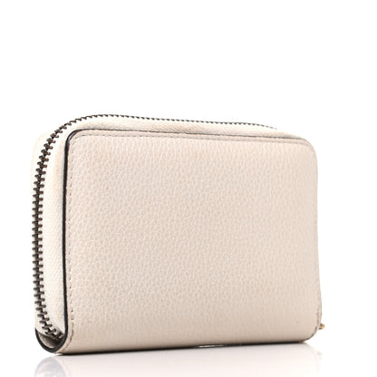 Gucci Calfskin Logo Zip Around Card Case White 3 of 6