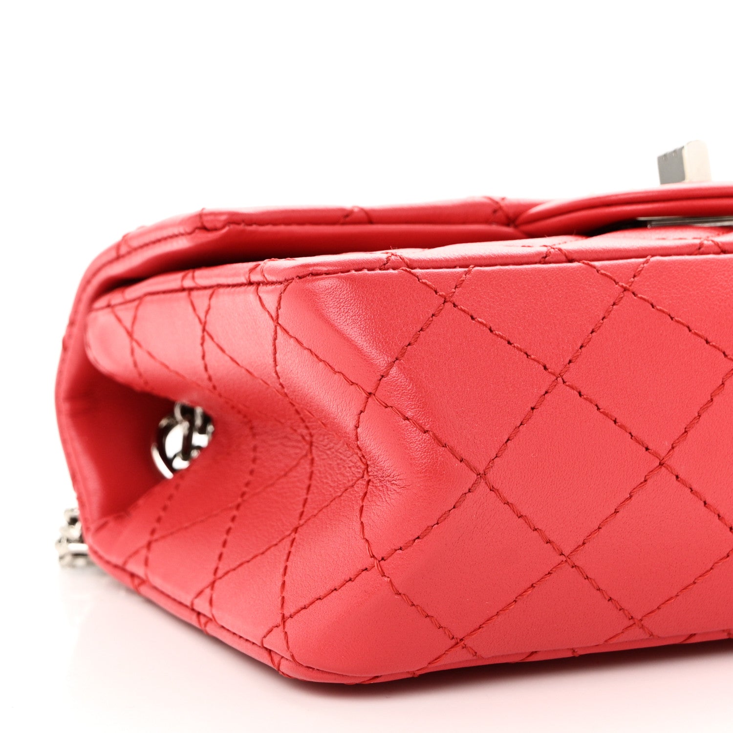 Chanel Calfskin Quilted 2.55 Reissue Mini Flap Dark Red 9 of 10