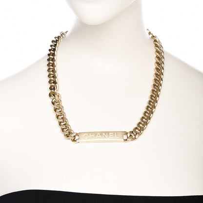 Chanel Oversized Chain Logo Necklace Gold 2 of 5