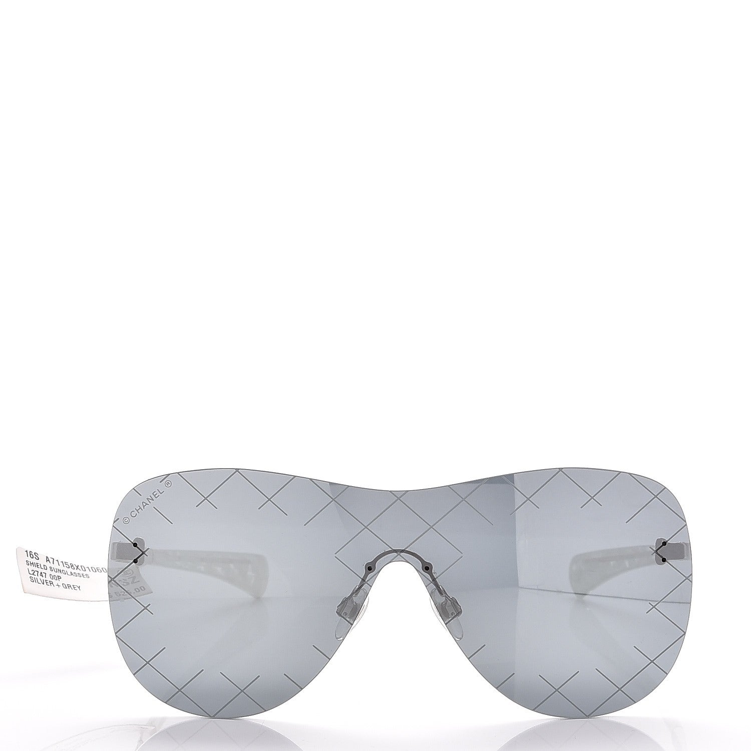 Chanel Shield Runway Sunglasses 2747 Silver Grey 2 of 9