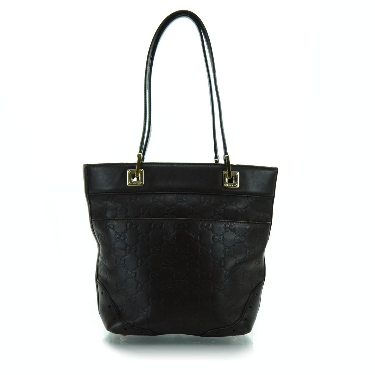 Guccissima Small Punch Tote Chocolate Brown