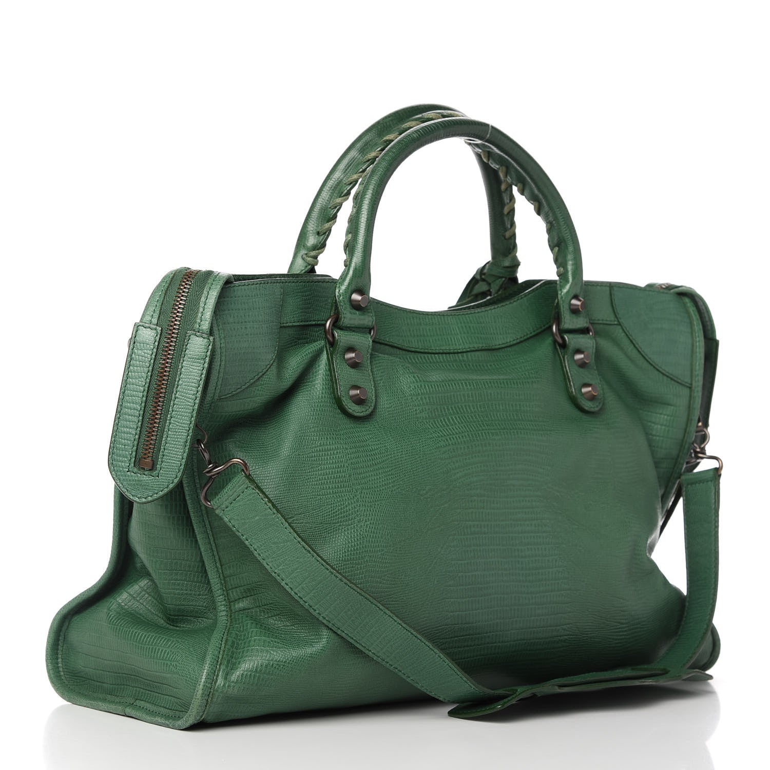 Balenciaga Agneau Lizard Embossed City Cypress 3 of 11