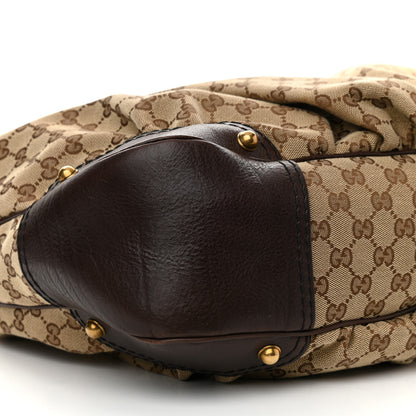 Gucci Monogram Large Jockey Hobo Dark Brown 9 of 10