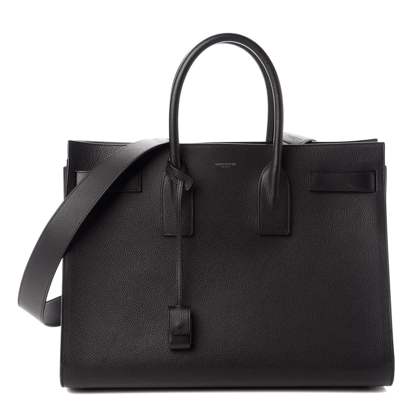 Grained Calfskin Large Sac De Jour Carryall Black