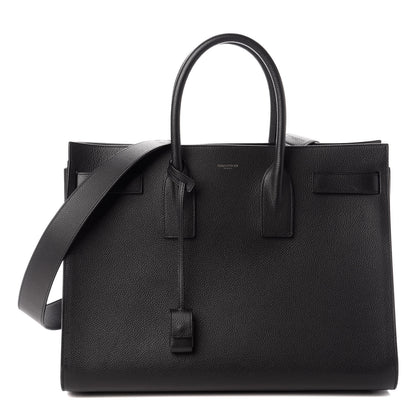 Saint Laurent Grained Calfskin Large Sac De Jour Carryall Black 1 of 16