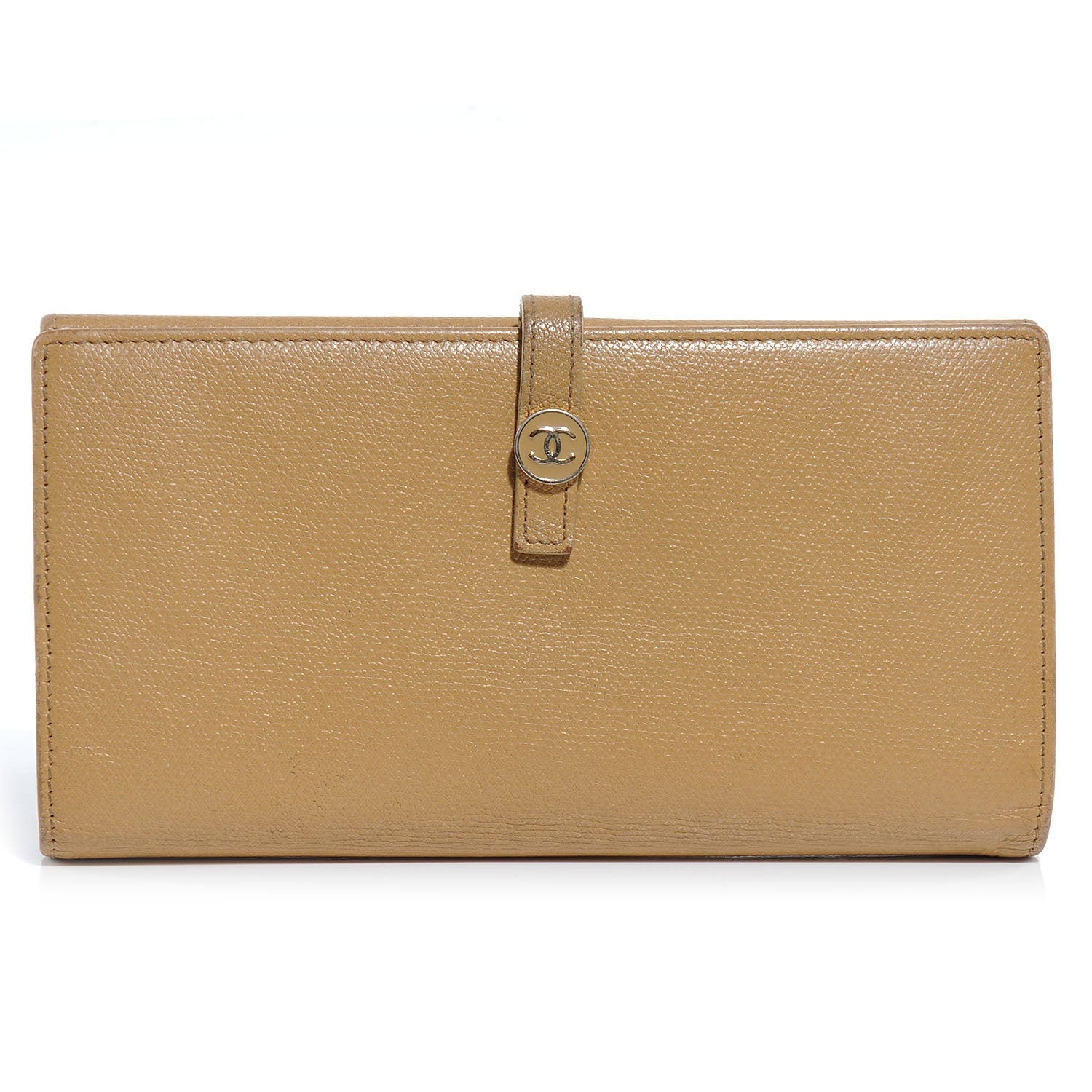 Chanel Leather Clutch Wallet Beige 1 of 7