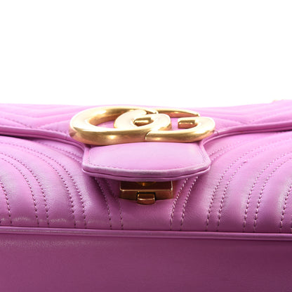 Gucci Calfskin Matelasse Medium GG Marmont Shoulder Bag Candy Mousse 13 of 15
