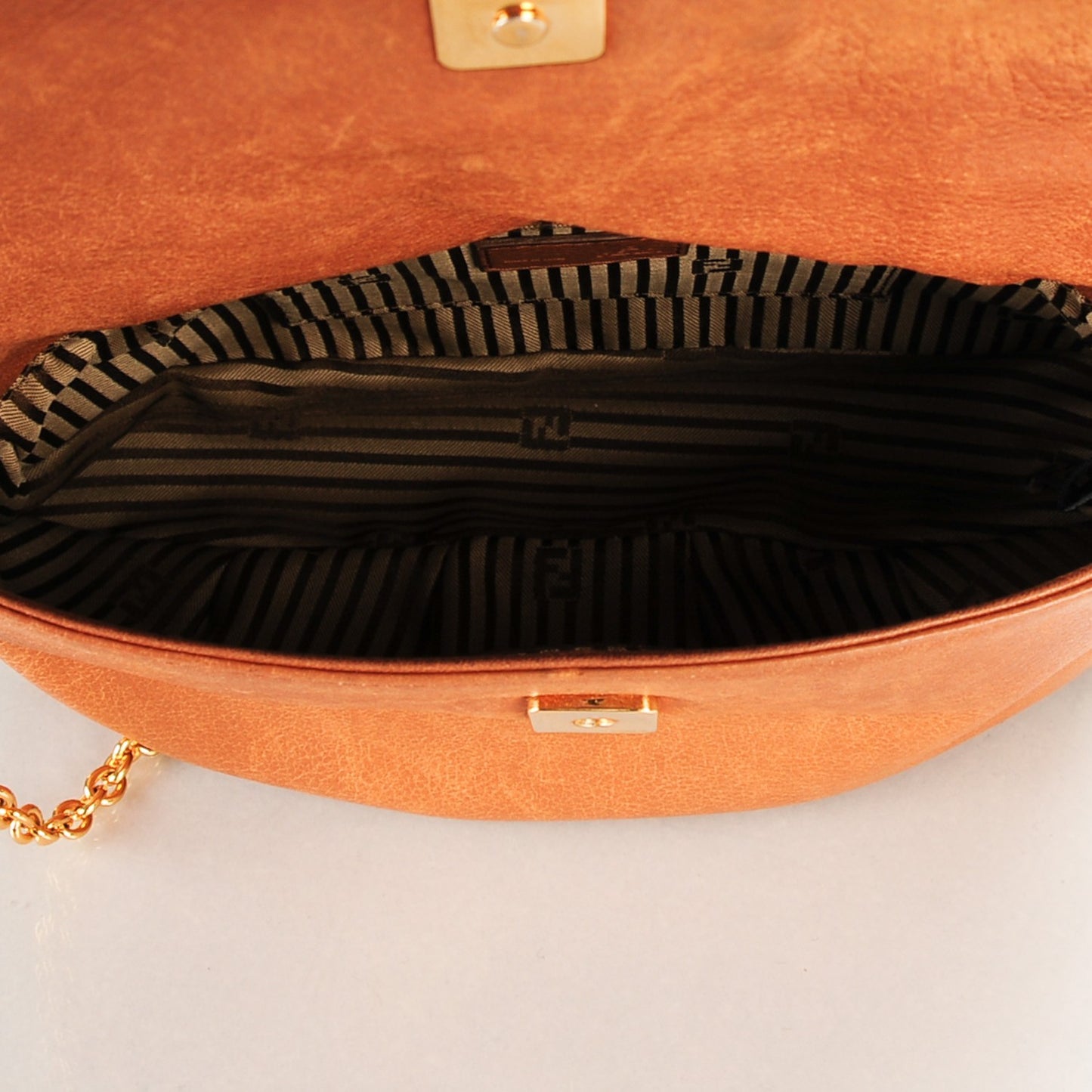 Vitello Flamingo Fendista Pouchette Crossbody Orzo