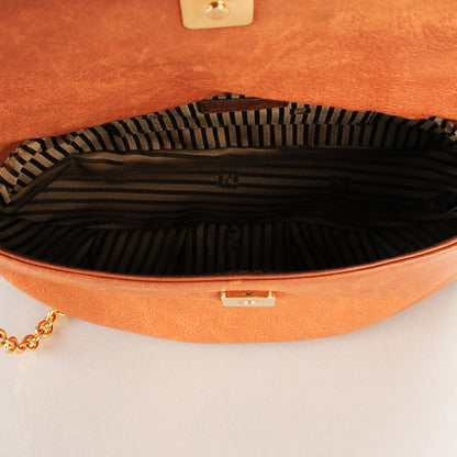 Fendi Vitello Flamingo Fendista Pouchette Crossbody Orzo 5 of 7