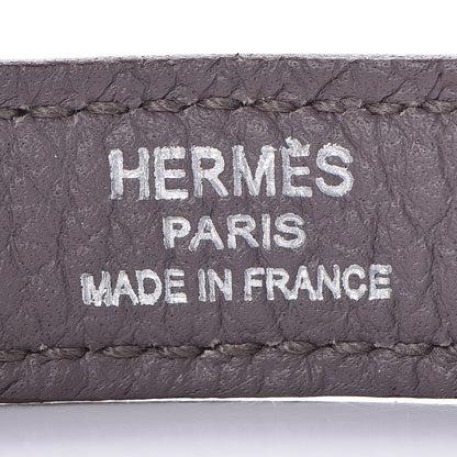 Hermes Togo Horseshoe Kelly Retourne 35 Etain Bleu Tempete 36 of 36