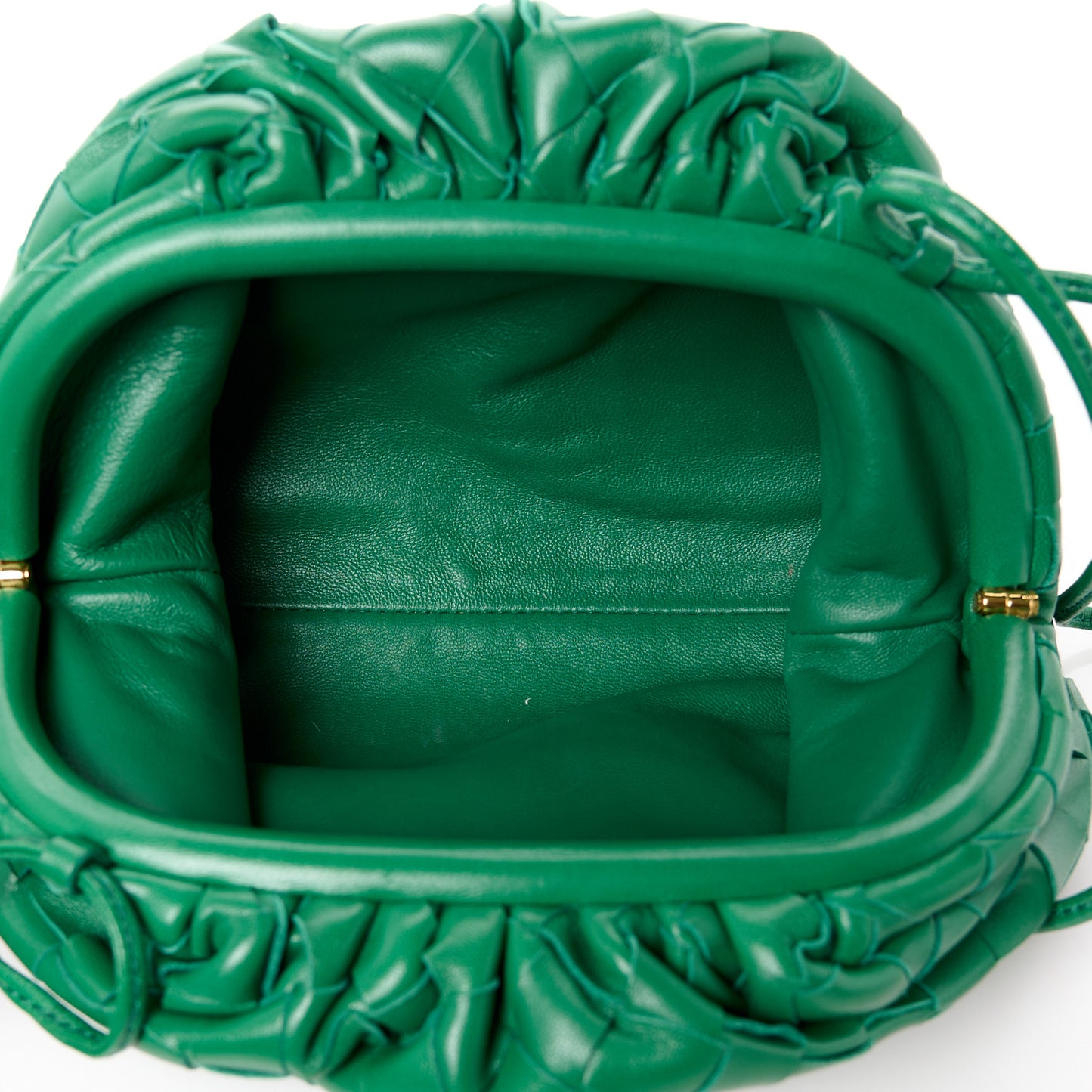 Nappa Intrecciato The Mini Pouch Racing Green