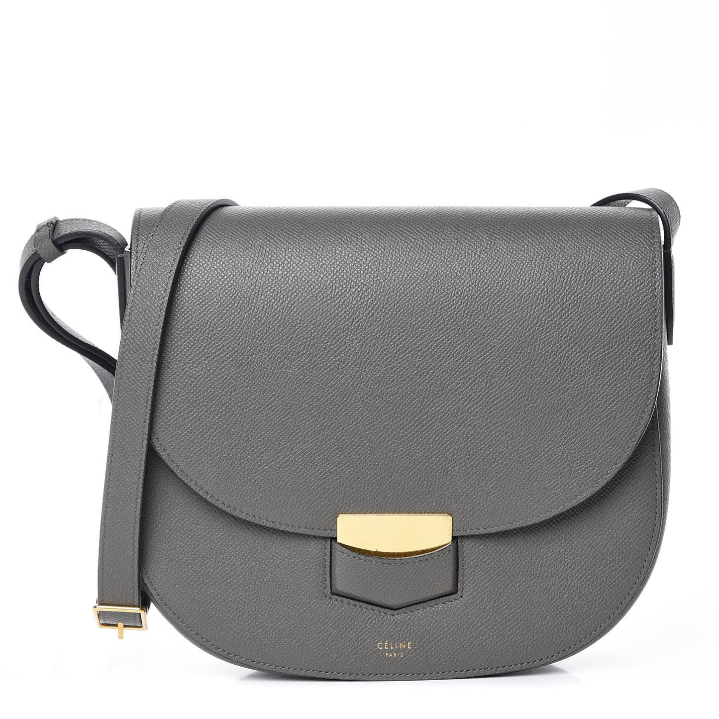 Grained Calfskin Compact Trotteur Grey