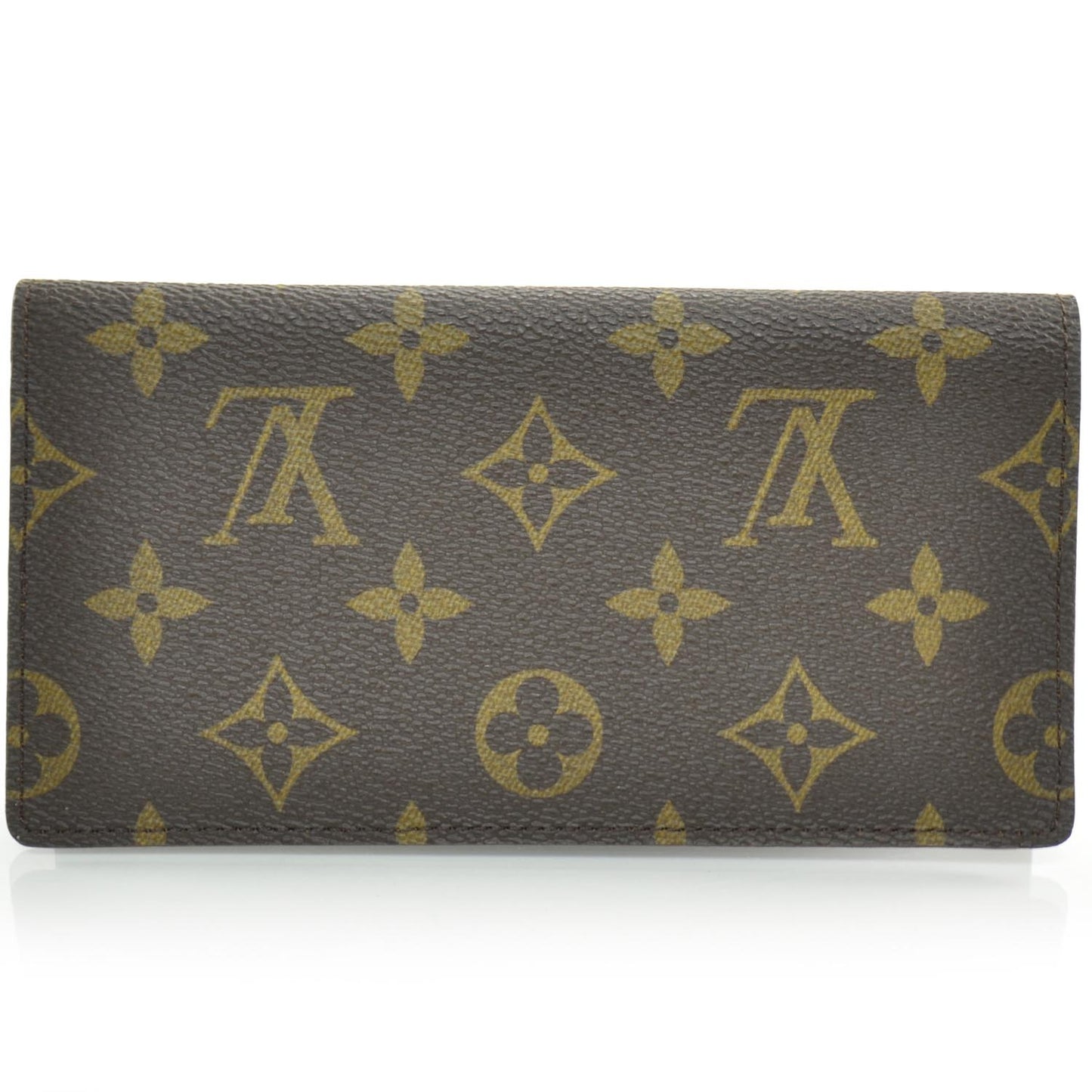 Monogram Simple Checkbook Holder Wallet
