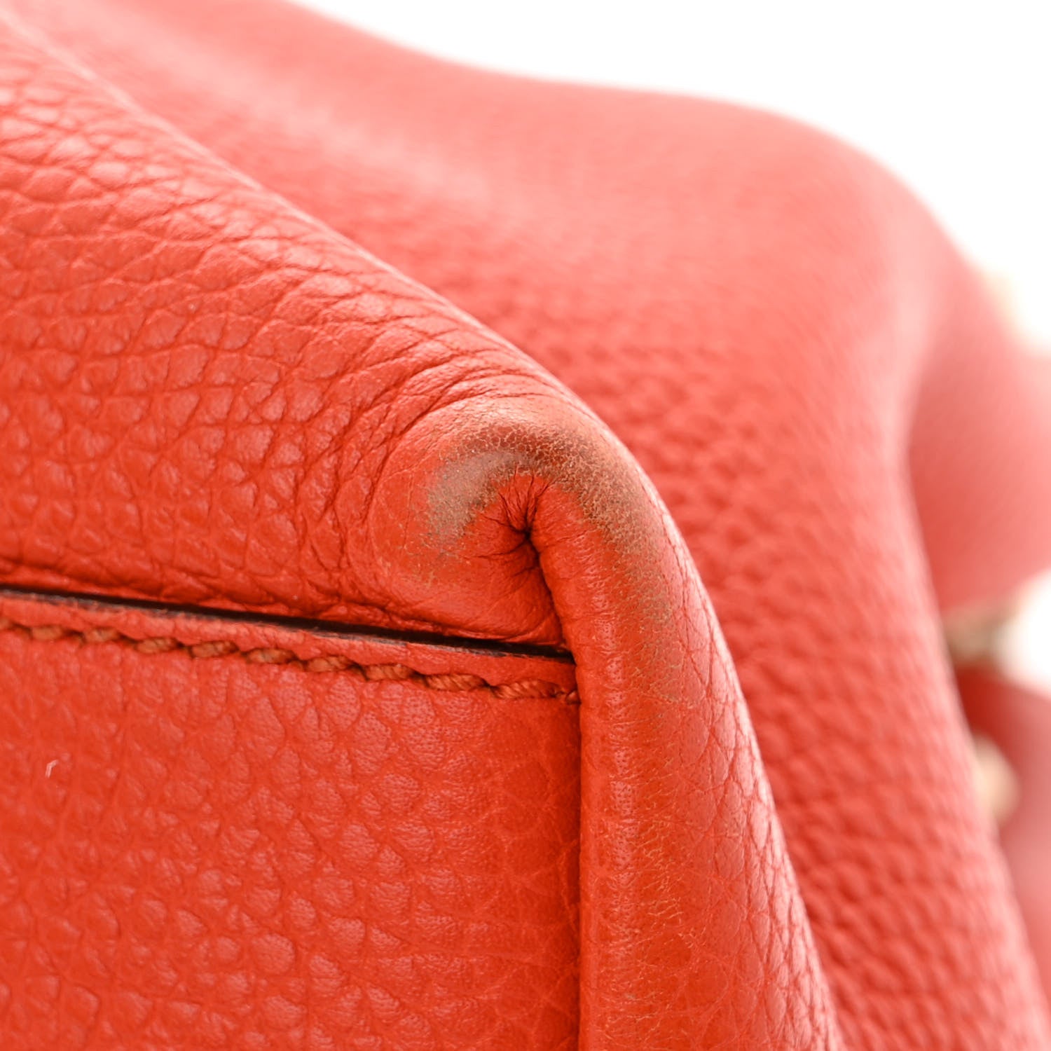 Gucci Pebbled Calfskin Medium Soho Chain Shoulder Bag Sun Orange 10 of 11