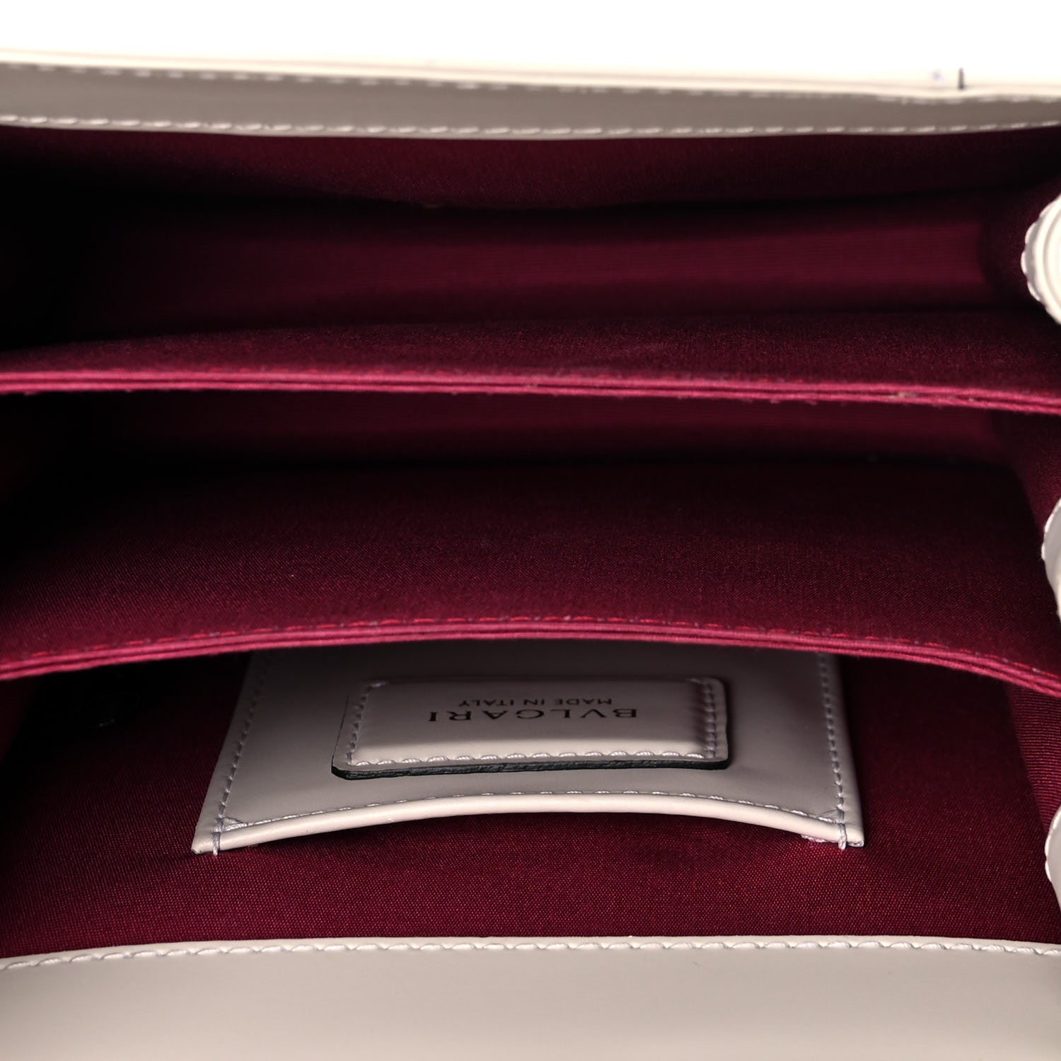 Bulgari Calfskin Serpenti Forever Top Handle White 9 of 15