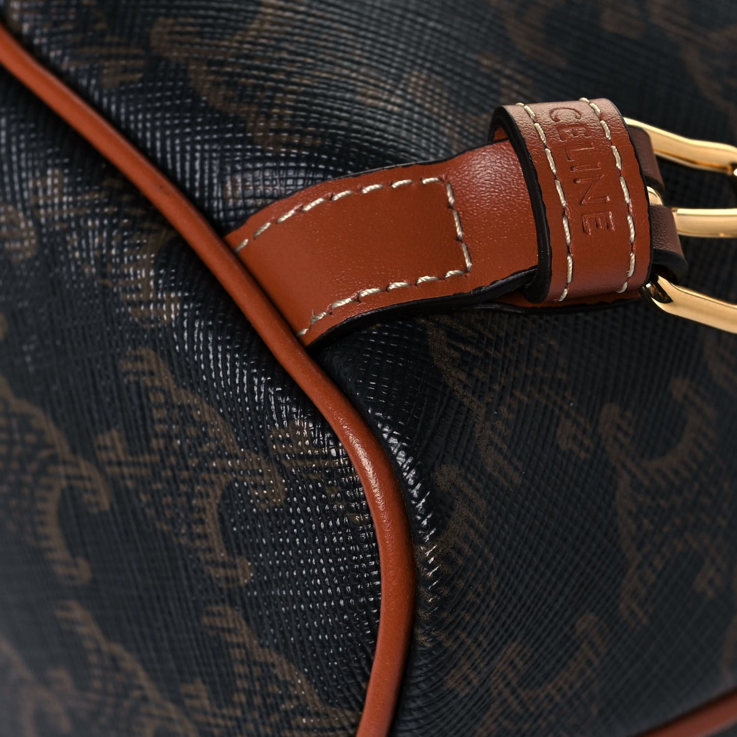 Triomphe Canvas Calfskin Mini Folco Backpack Tan