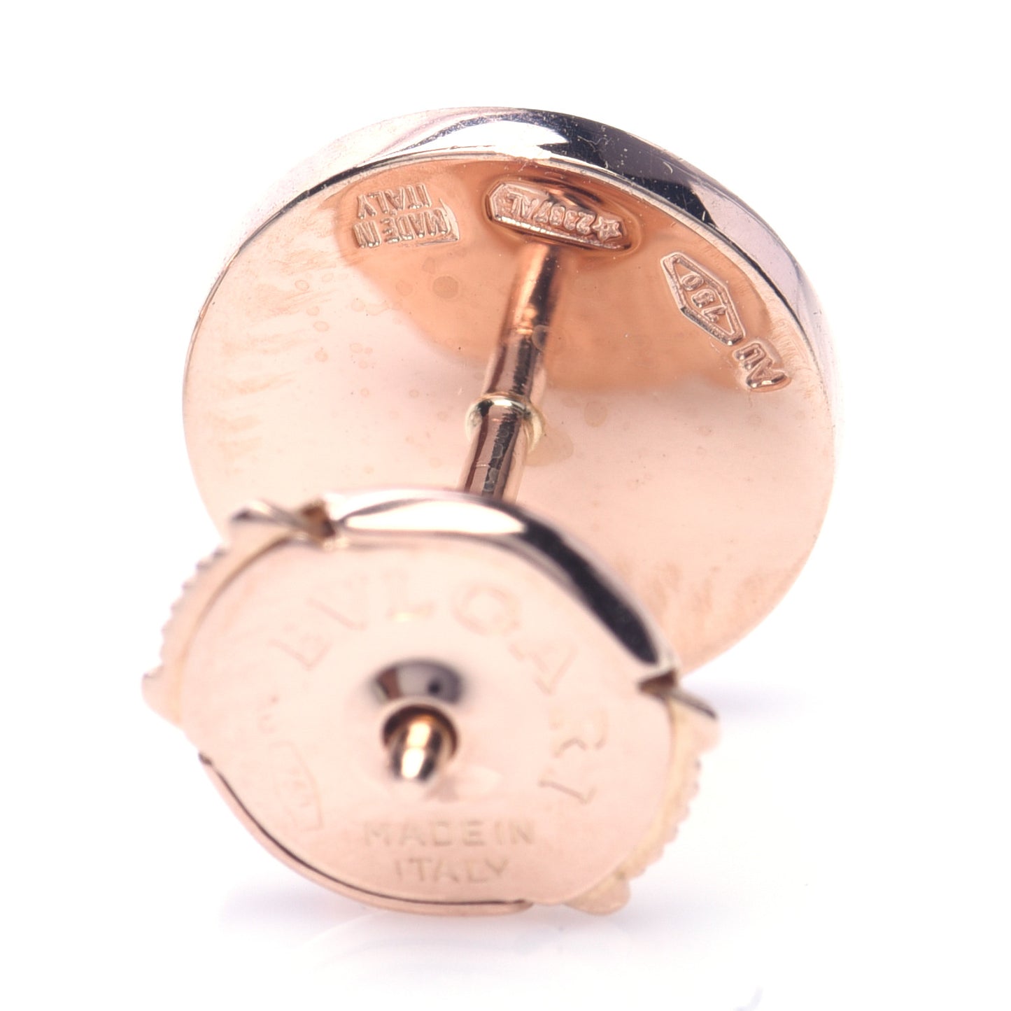18K Rose Gold Mother of Pearl BVLGARI BVLGARI Stud Earrings
