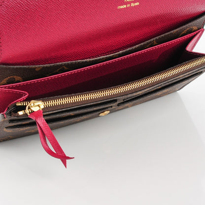 Louis Vuitton Monogram Emilie Wallet Fuchsia 6 of 7
