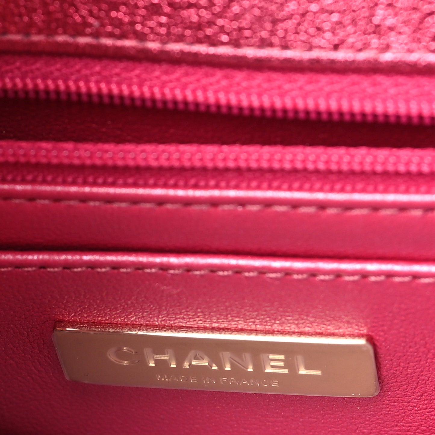 Mirror Calfskin Metallic Lambskin Quilted Hollywood Boulevard Mini Flap With Star Coin Purse Pink