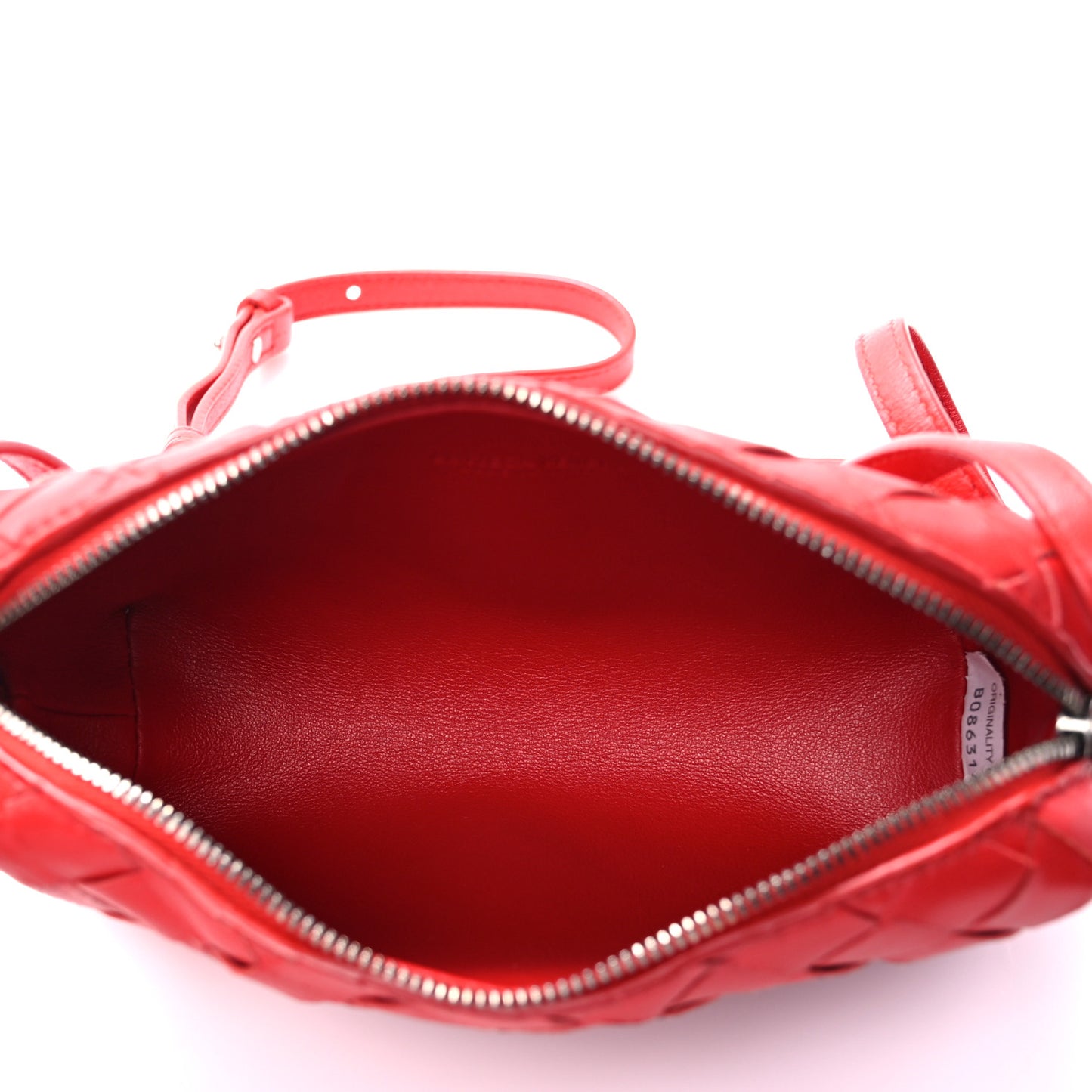 Nappa Intrecciato Mini Crossbody Red
