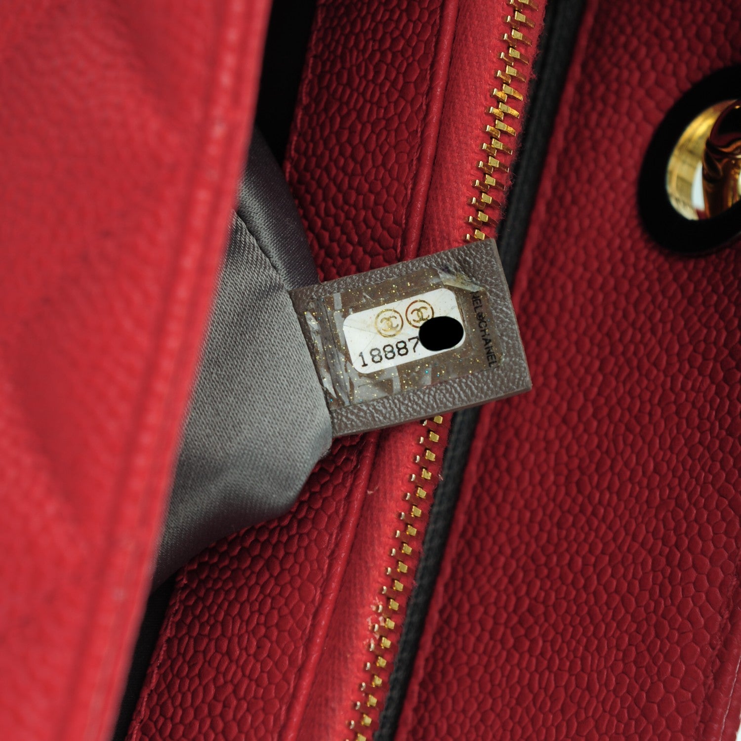 Chanel Caviar Quilted Grand Shopping Tote GST Rouge 7 of 7