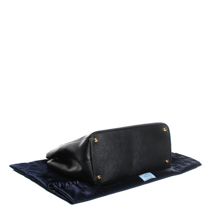 Prada Saffiano Lux Large Double Zip Tote Nero Black 4 of 10