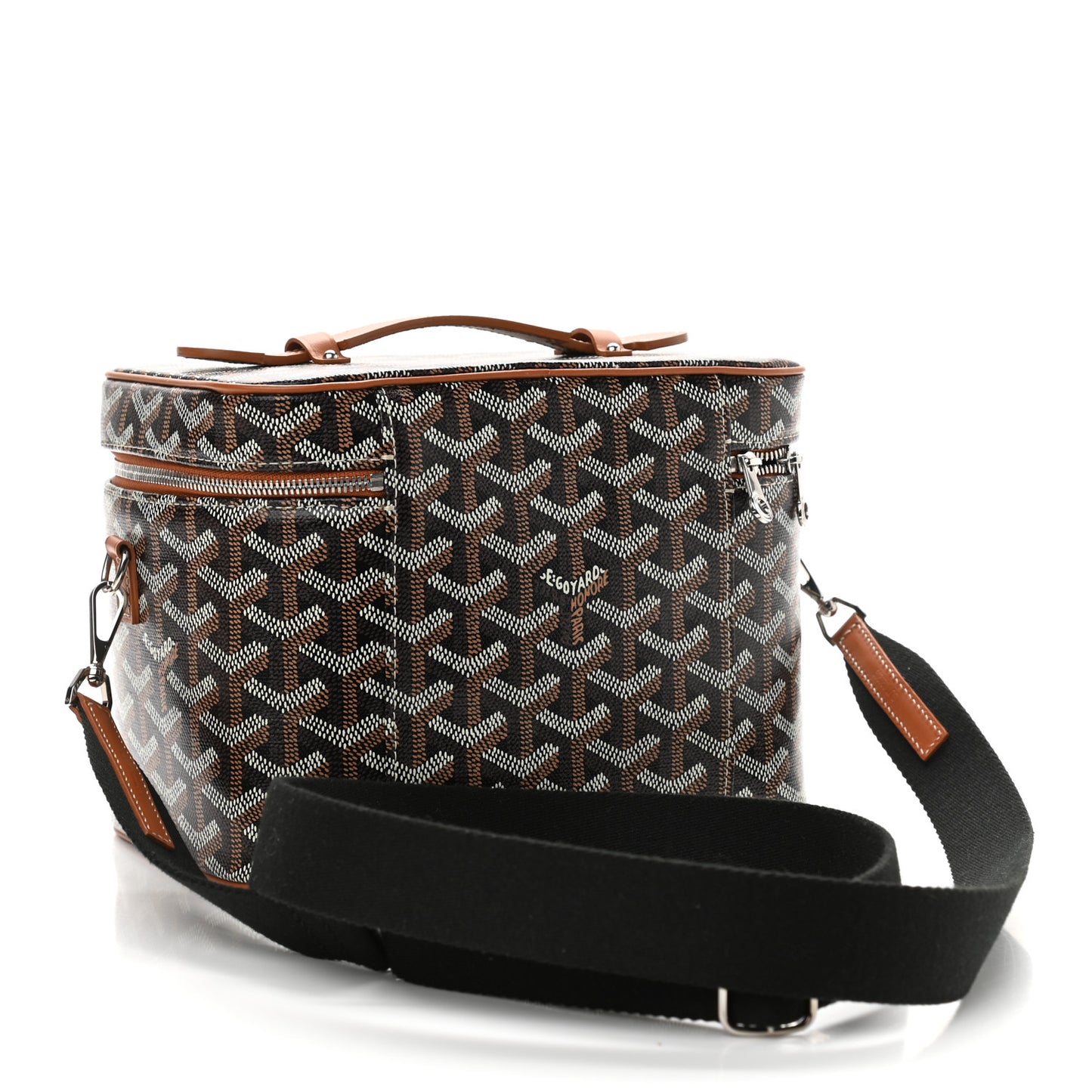 Goyardine Muse Vanity Case Black Gold