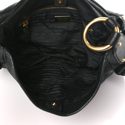 Prada Vitello Daino Shoulder Bag Black 5 of 12