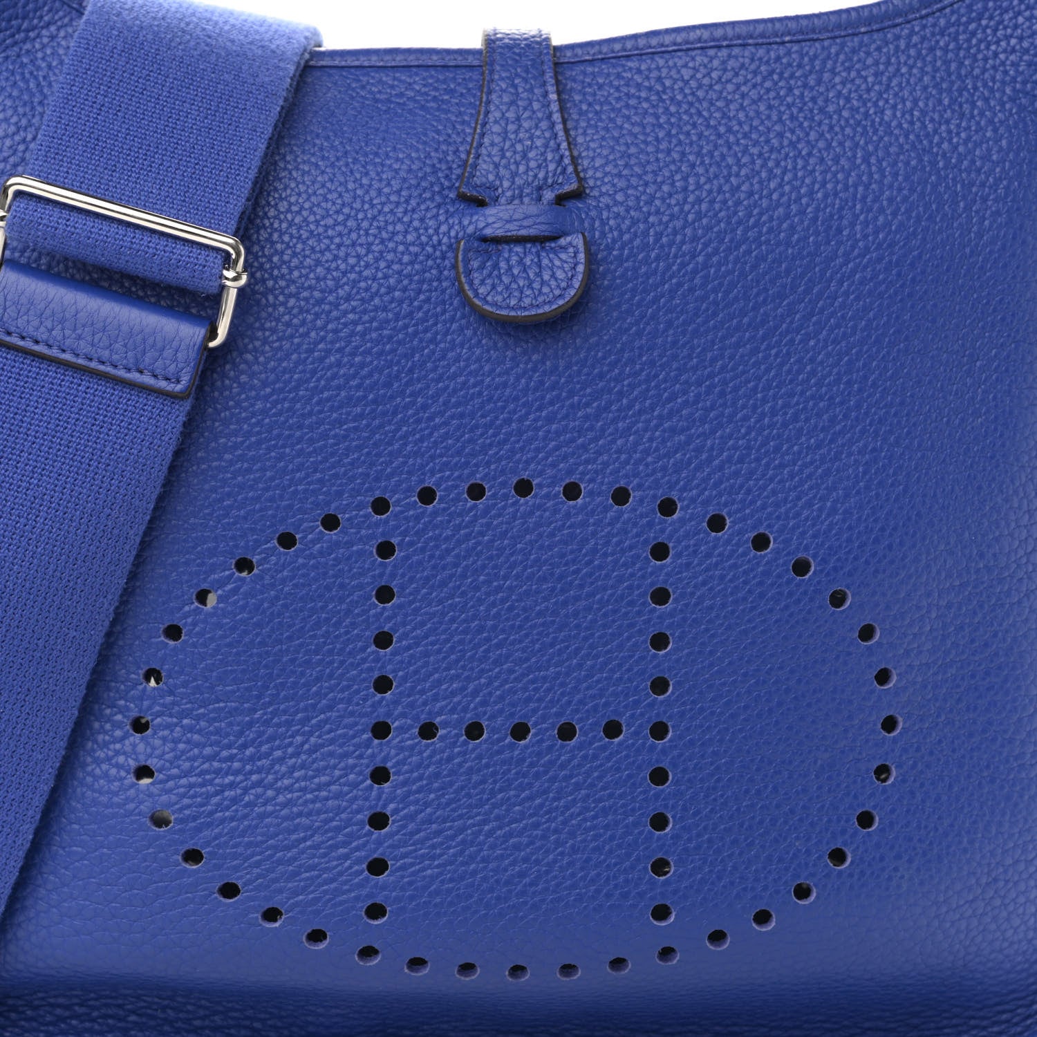 Hermes Taurillon Clemence Evelyne III PM Bleu Electrique 7 of 10