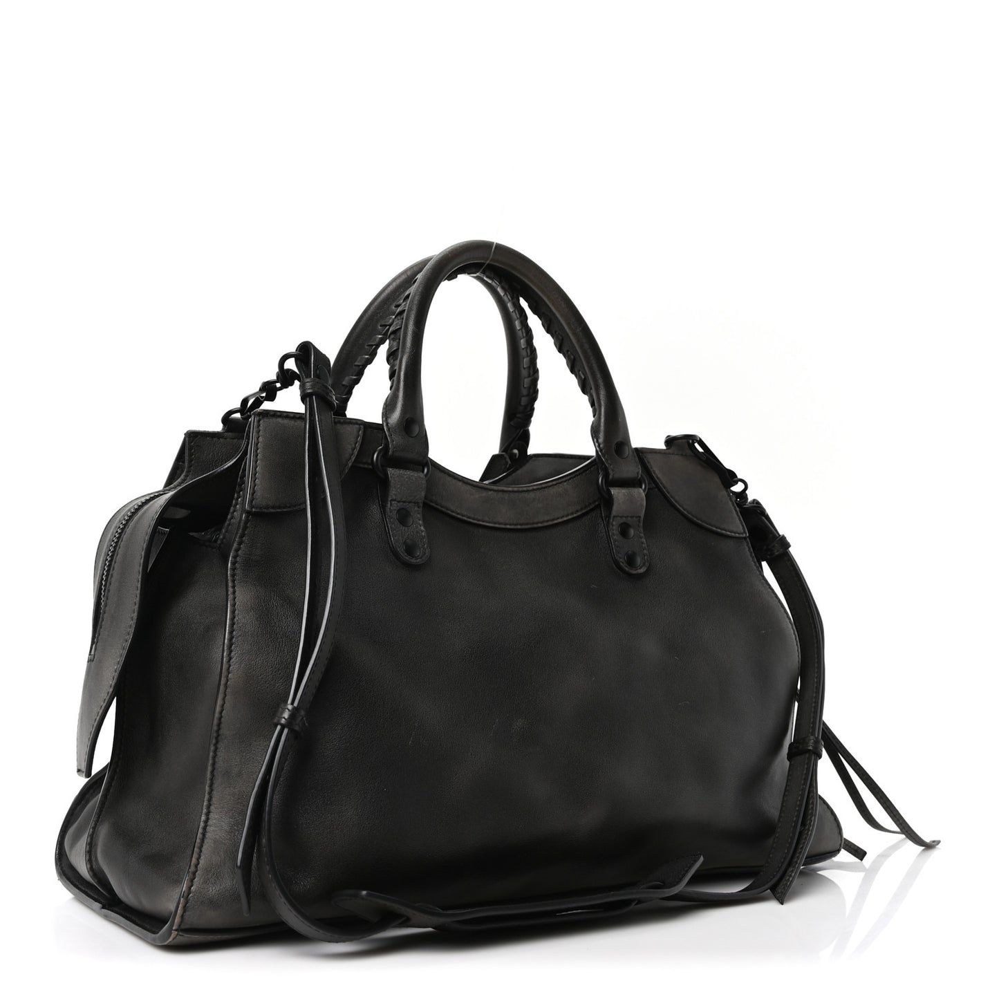 Used Calfskin Black Hardware Neo Classic City Black