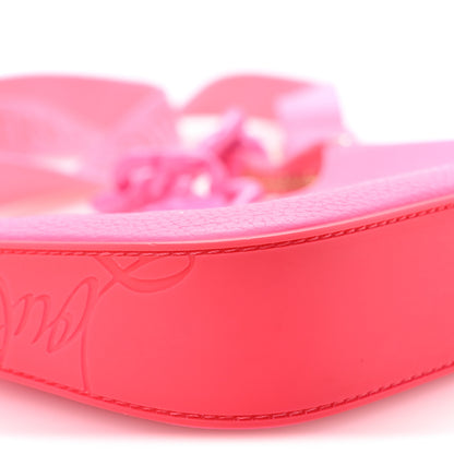 Christian Louboutin Calfskin Gomme Mini Loubila Chain Shoulder Bag Fluo Pink 9 of 12