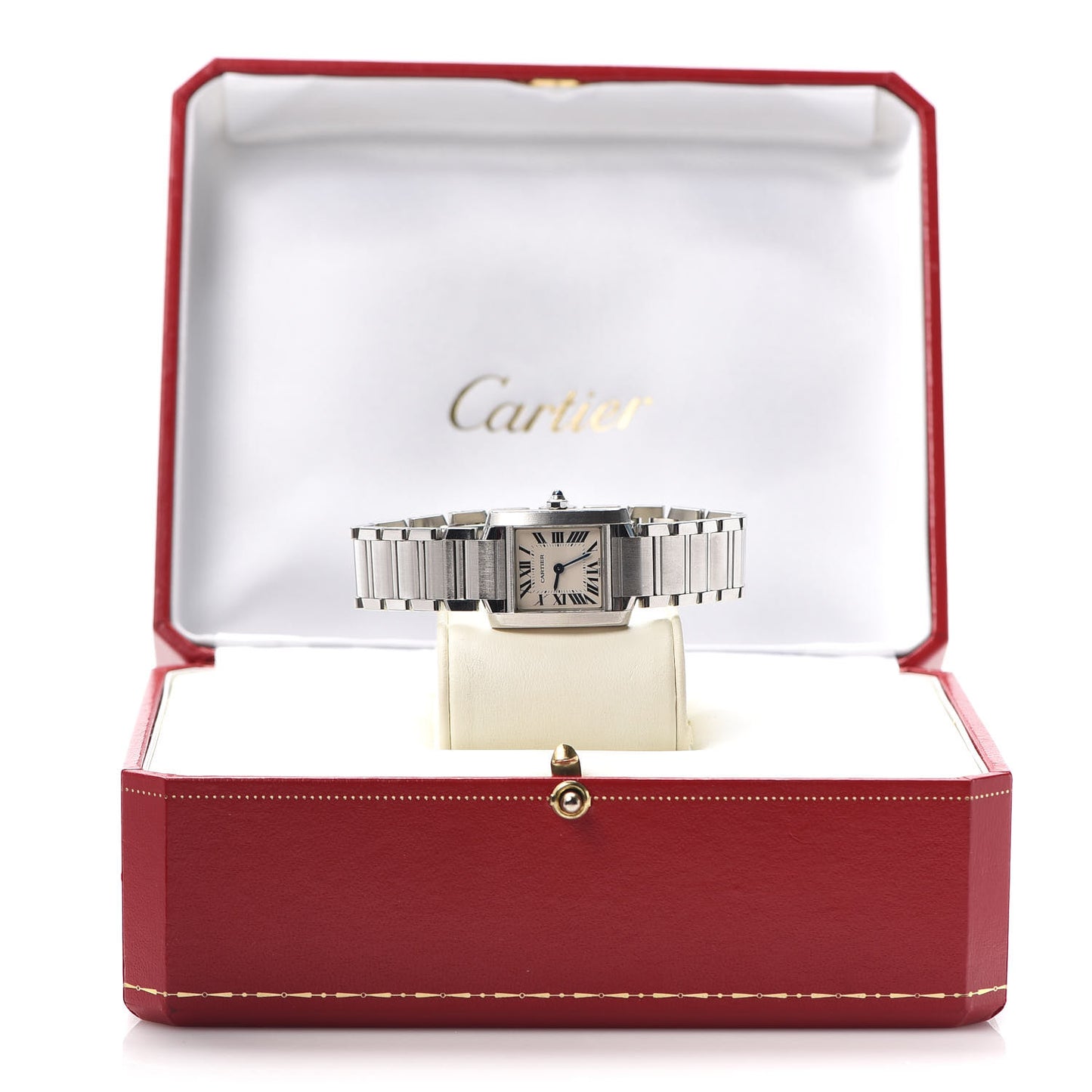 Stainless Steel 20mm Tank Francaise Quartz Watch