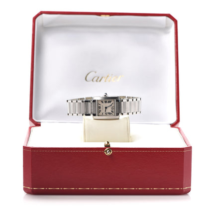 Cartier Stainless Steel 20mm Tank Francaise Quartz Watch 7 of 7