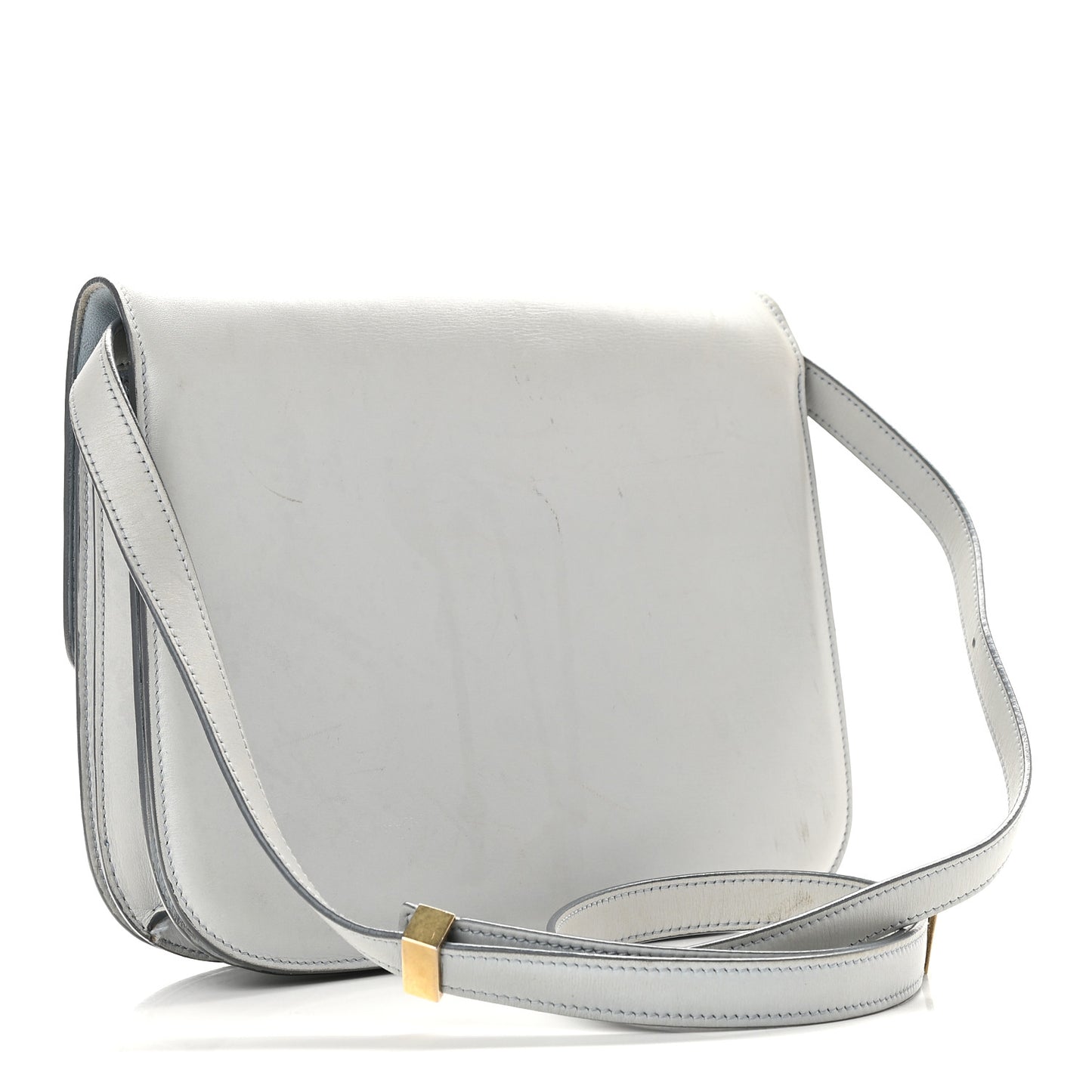 Box Calfskin Medium Classic Box Flap Bag Sky
